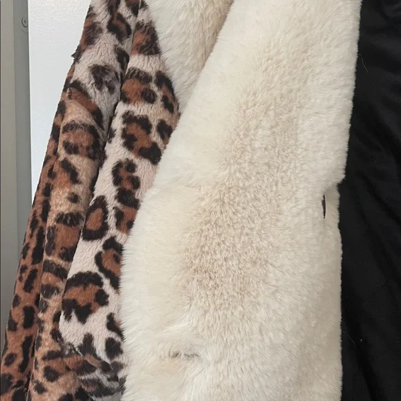 The Kooples Leopard Faux Fur Coat – Size 6/8 (See Measurements), EUC - Picture 5 of 8